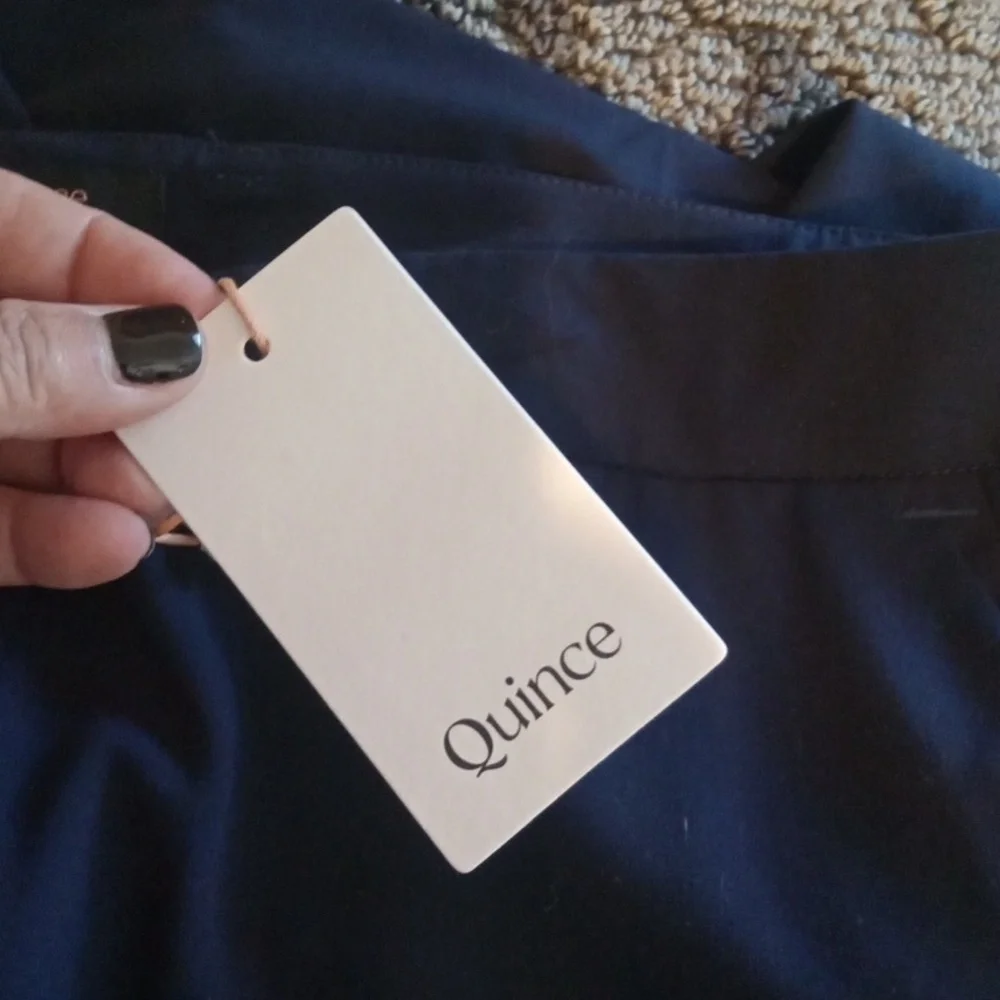 Quince Performance Stretch Dress Pants Slim Fit Navy Mens 34